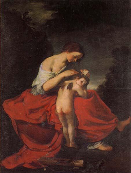 Giovanni da san giovanni Venus Combing Cupid's Hair Germany oil painting art